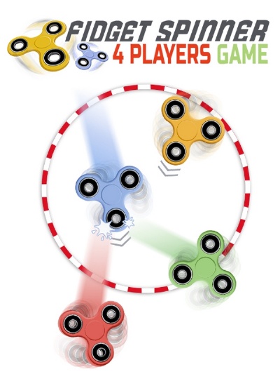 Fidget spinner: 4 players game